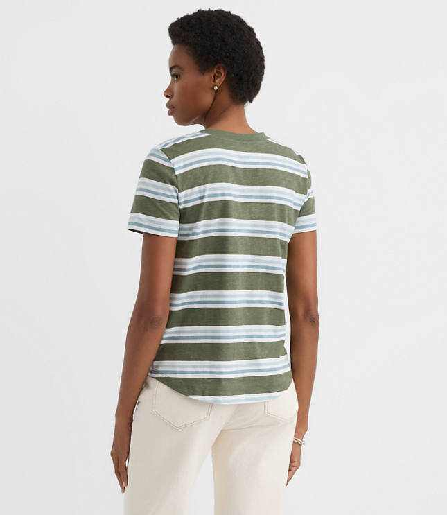 Striped Everyday V-Neck Tee