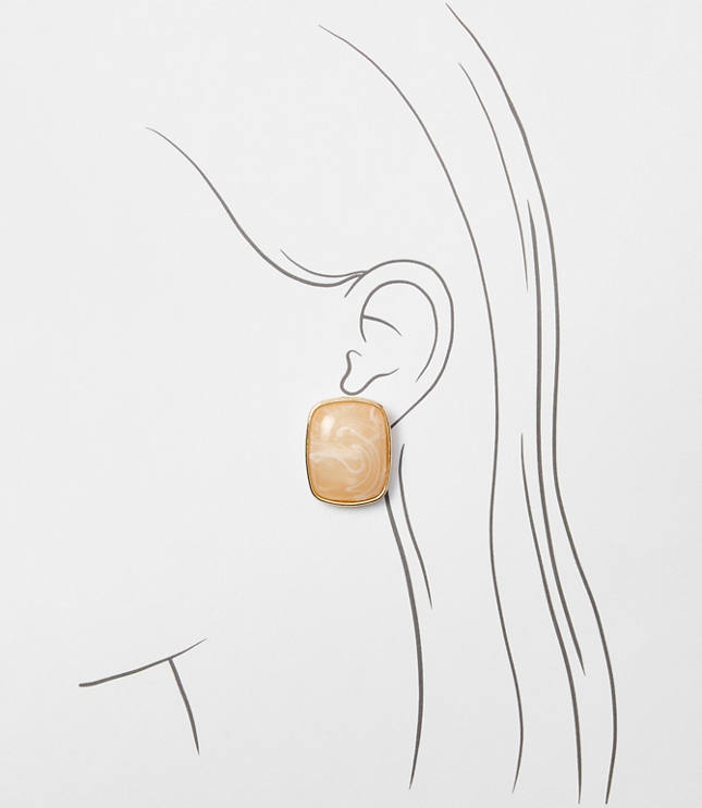 Marbleized Statement Stud Earrings