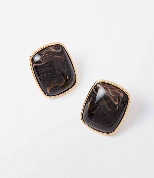 Marbleized Statement Stud Earrings
