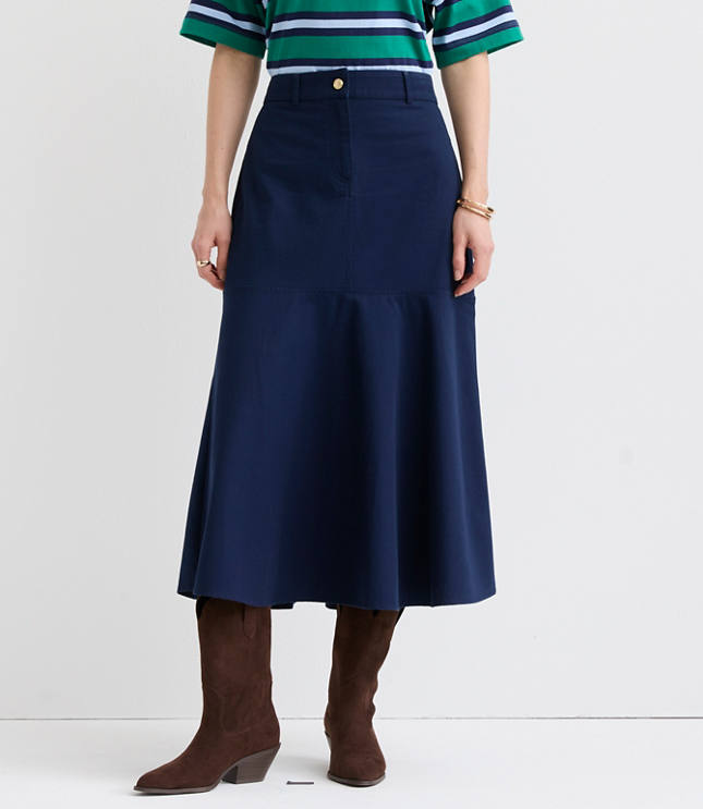 Petite Trumpet Midi Pocket Skirt