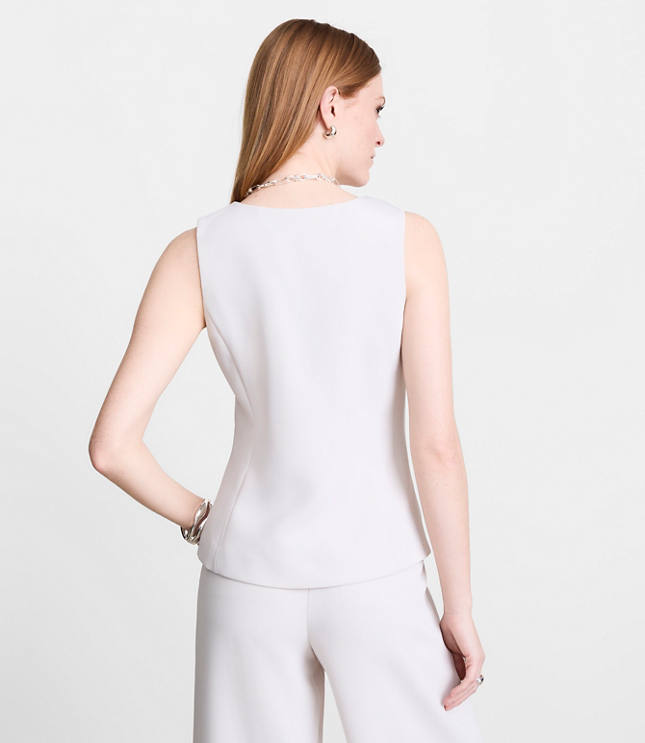 Petite LOFT Versa Crepe Drape Tank Vest