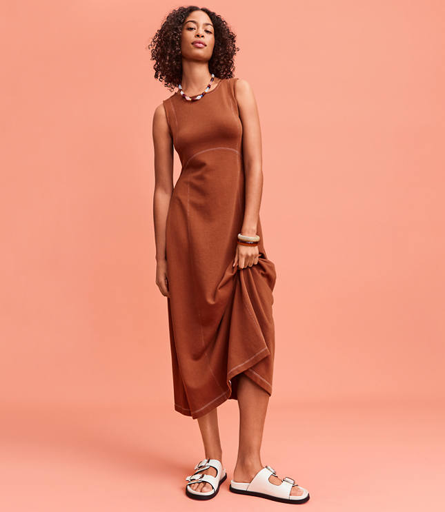 Lou & Grey Terrysoft Contrast Stitch Maxi Dress