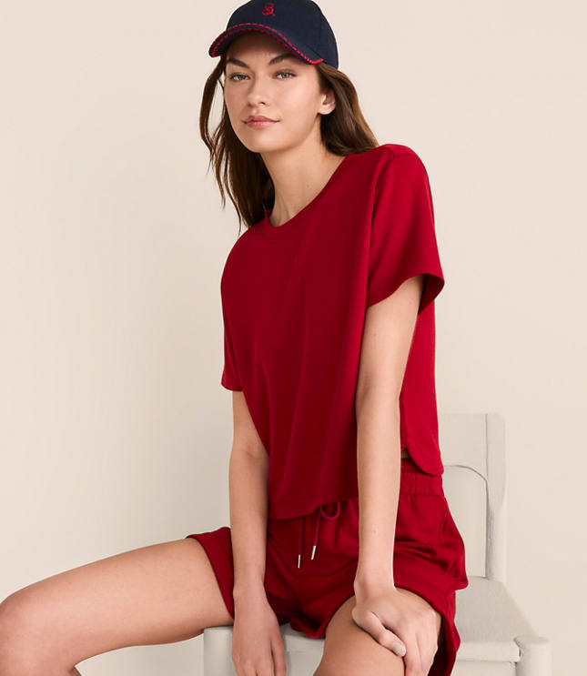 Lou & Grey Lightweight Scubasoft Rounded Hem Tee carousel Product Image 2
