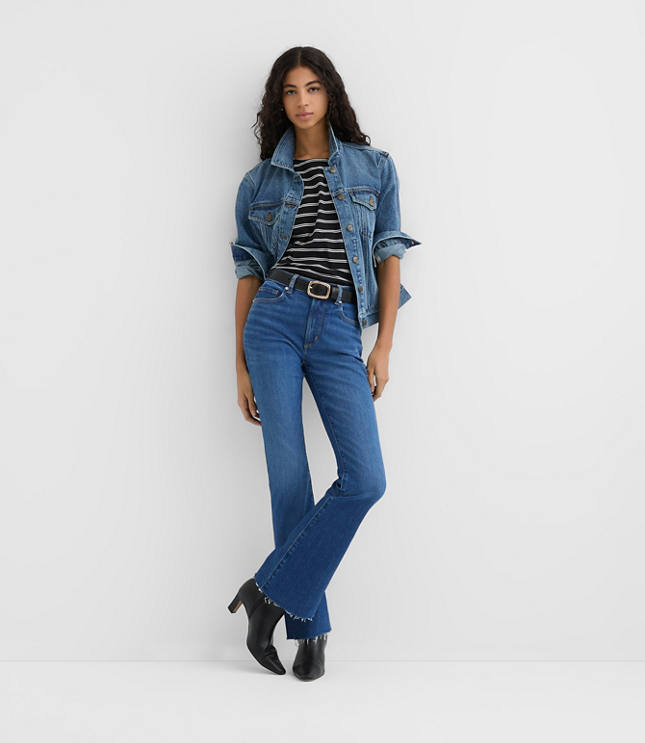 Rivete Tall Mid Rise Boot Jeans in Vintage Dark Wash