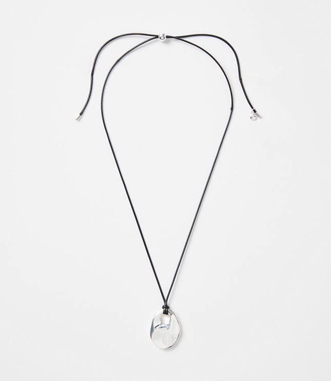 Oval Cord Pendant Necklace