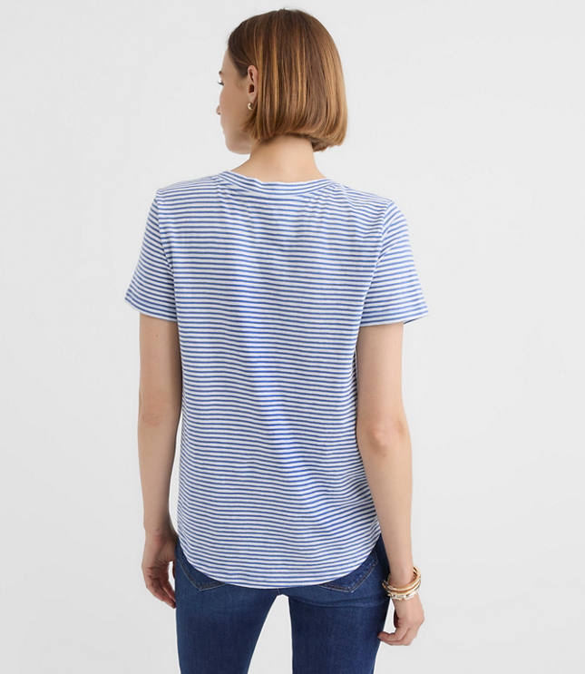 Striped Everyday V-Neck Tee