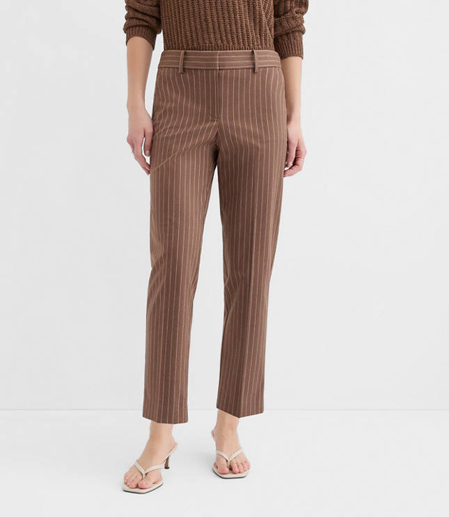 Curvy Riviera Slim Pants in Pinstripe