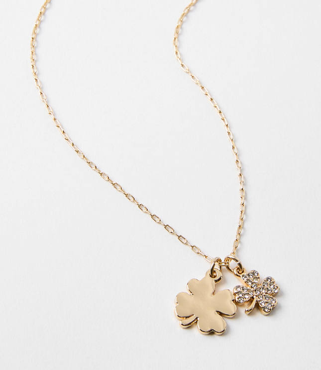 Pave Clover Necklace