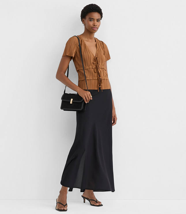 Sheer Overlay Maxi Skirt