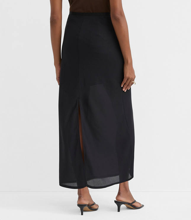 Sheer Overlay Maxi Skirt