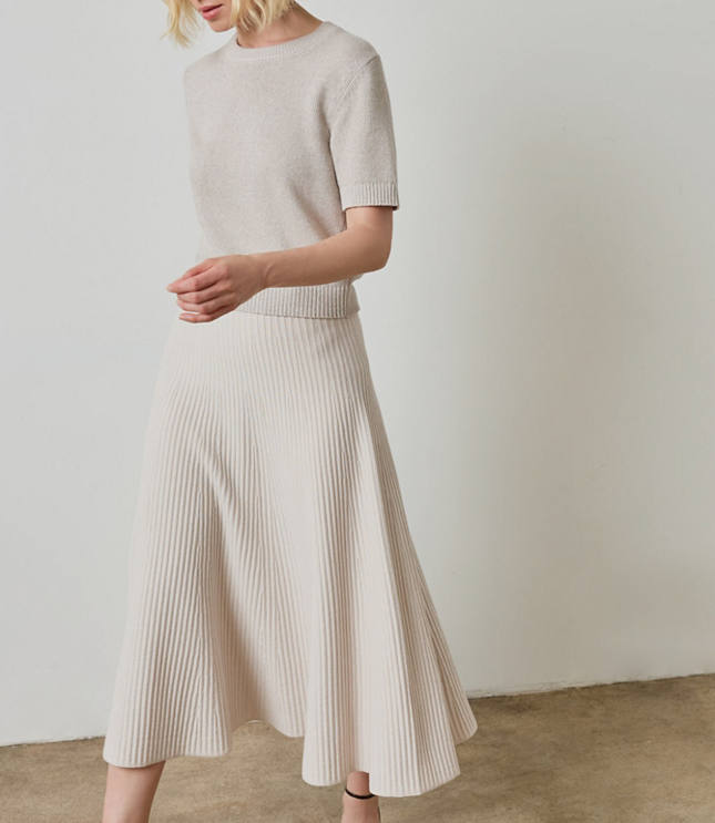 Lilla P Flared Knit Skirt