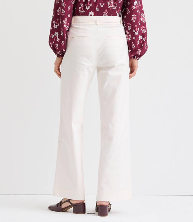 Curvy Belted Palmer Wide Leg Pants in Pique