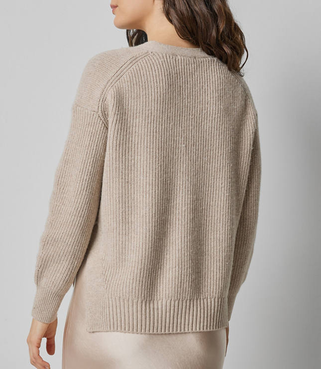 Lilla P Relaxed Side Vent Cardigan