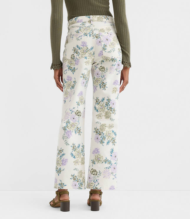 Petite Curvy High Rise Straight Jeans Floral