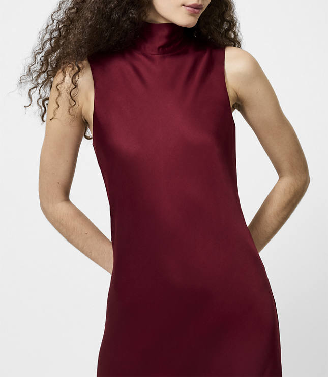 French Connection Ennis Satin Sleeveless Bow Midi Dress