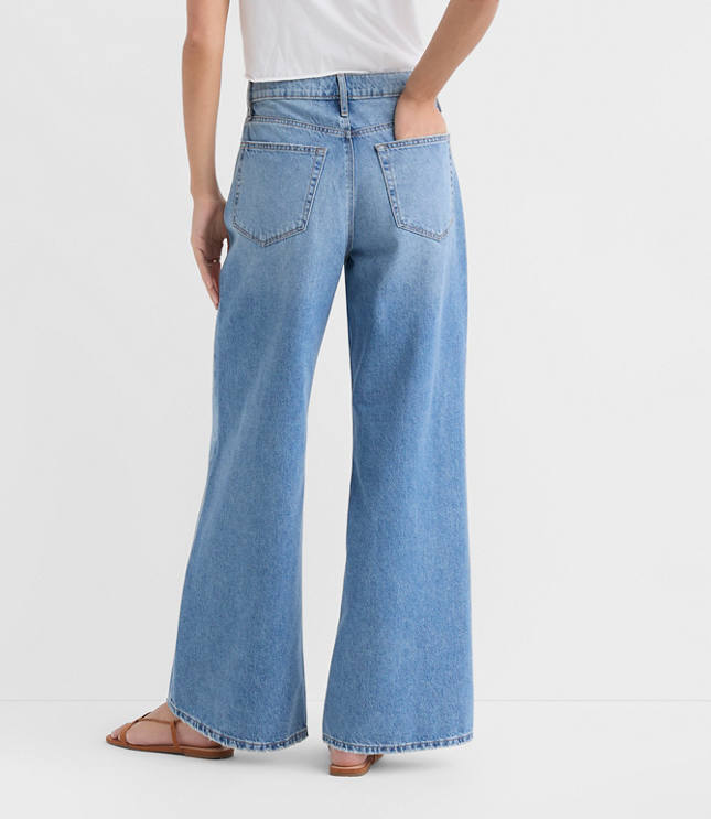 Rivete Tall High Rise Relaxed Wide Leg Jeans in Light Wash