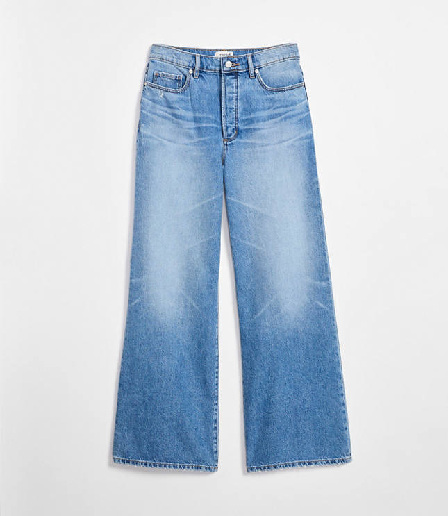 Rivete Tall High Rise Relaxed Wide Leg Jeans in Light Wash