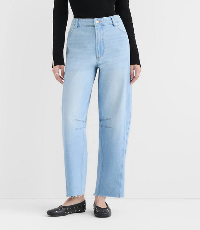 Rivete Petite Curvy Fresh Cut Horseshoe Jeans in Haze Wash