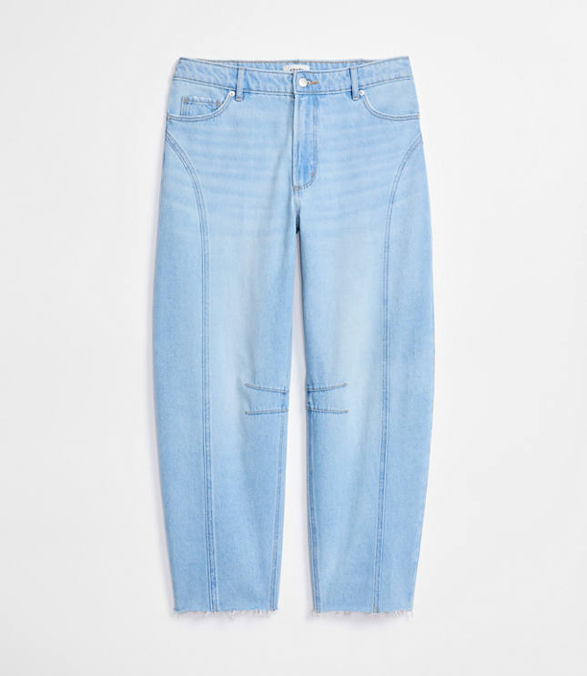 Rivete Petite Curvy Fresh Cut Horseshoe Jeans in Haze Wash