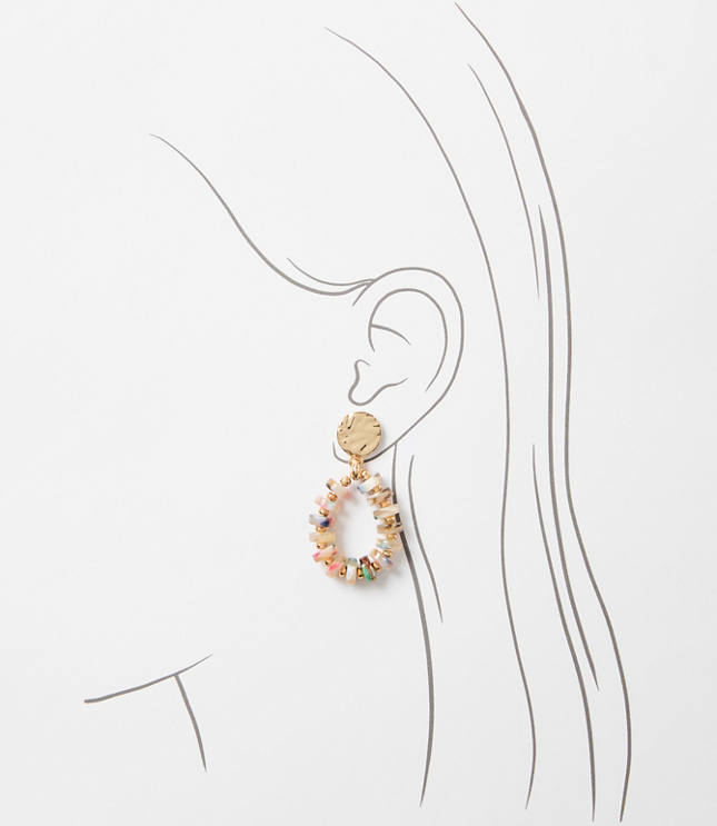 Multicolored Tortoiseshell Print Spliced Statement Earrings