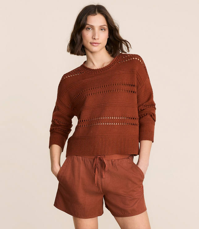 Lou & Grey Pointelle Striped Sweater