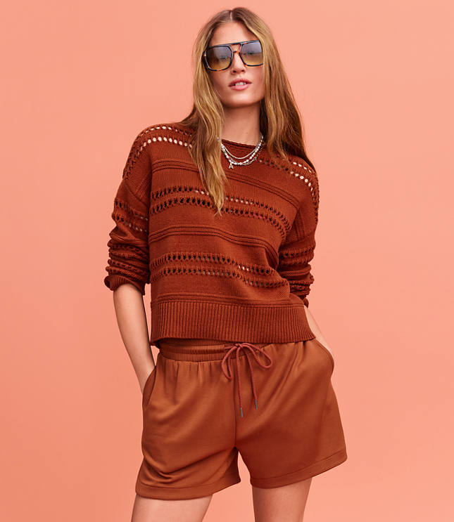 Lou & Grey Pointelle Striped Sweater