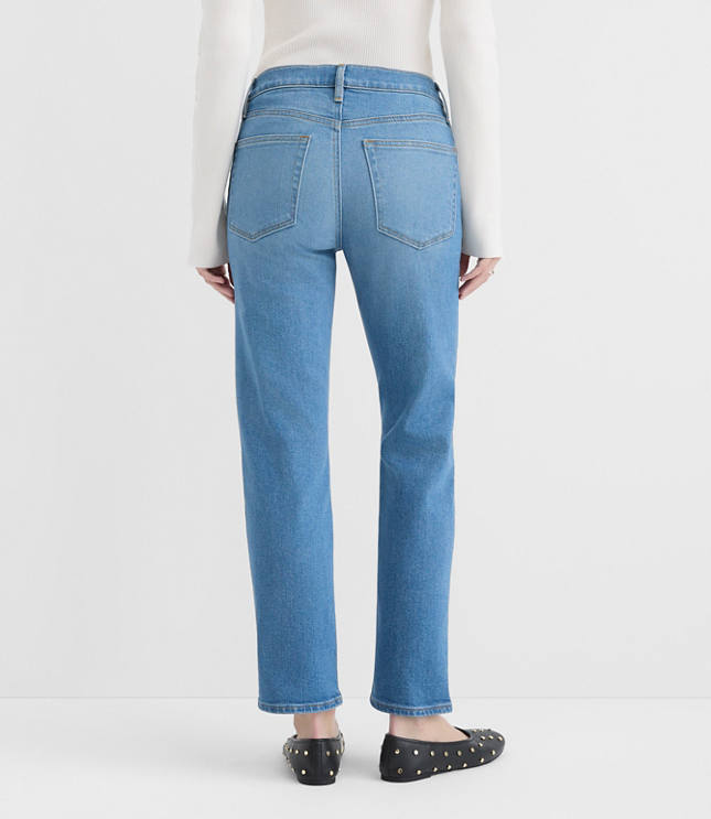 Rivete Tall Curvy Mid Rise Slim Jeans in Vintage Mid Wash