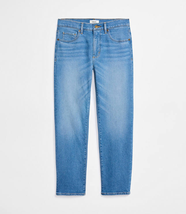 Rivete Tall Curvy Mid Rise Slim Jeans in Vintage Mid Wash