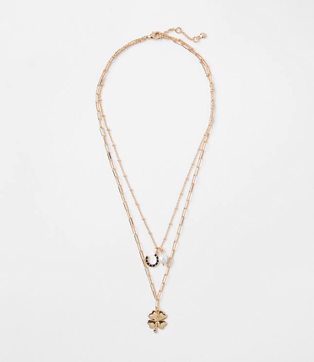 Lucky Clover Layered Necklace Set