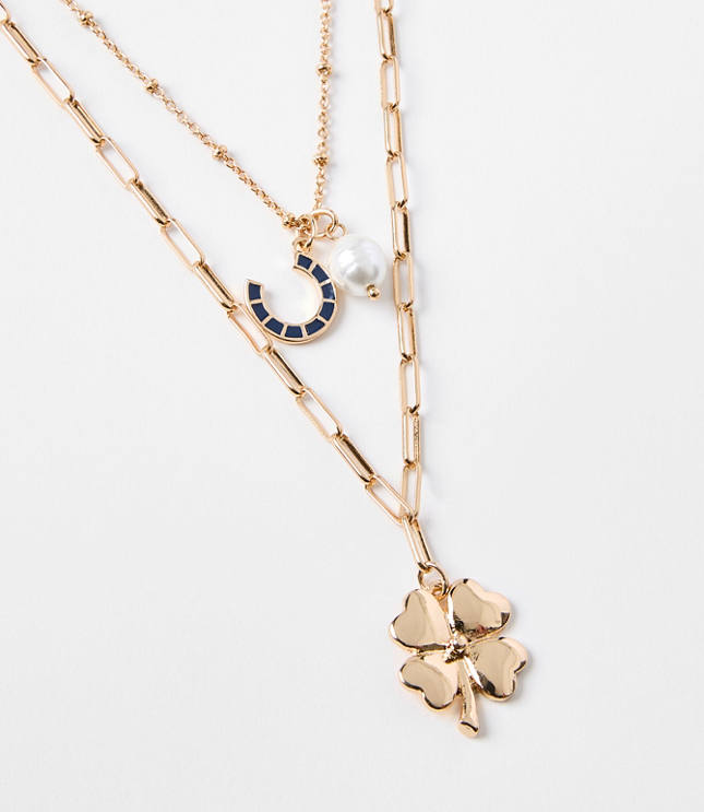 Lucky Clover Layered Necklace Set
