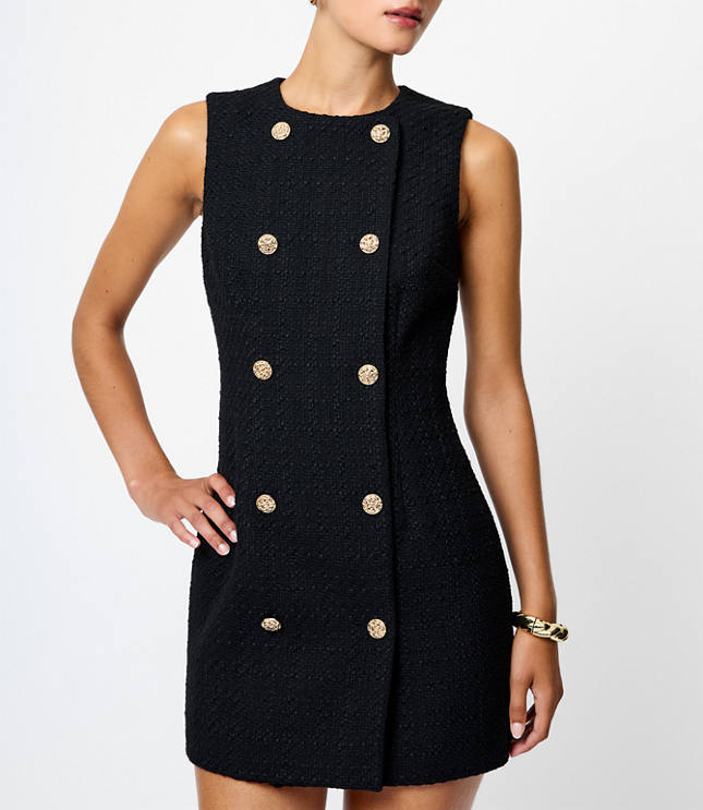 French Connection Structured Tweed Mini Dress