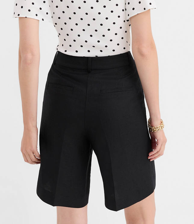 Petite Bermuda Shorts Linen Blend