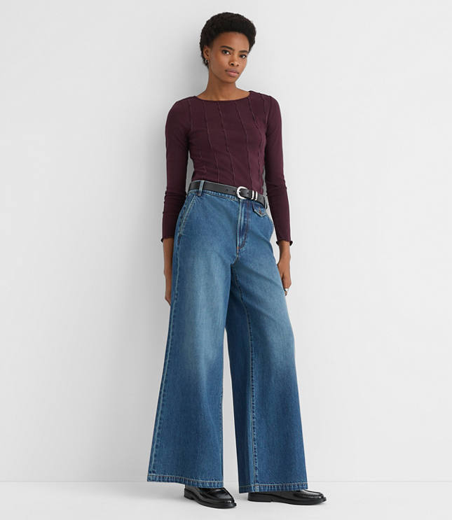 Tall High Rise Trouser Jeans in Vintage Mid Wash
