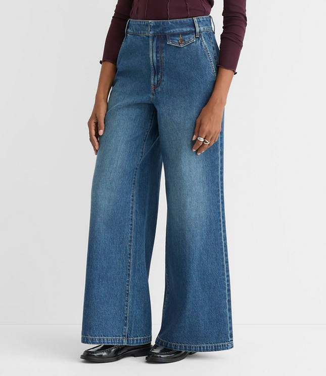 Tall High Rise Trouser Jeans in Vintage Mid Wash