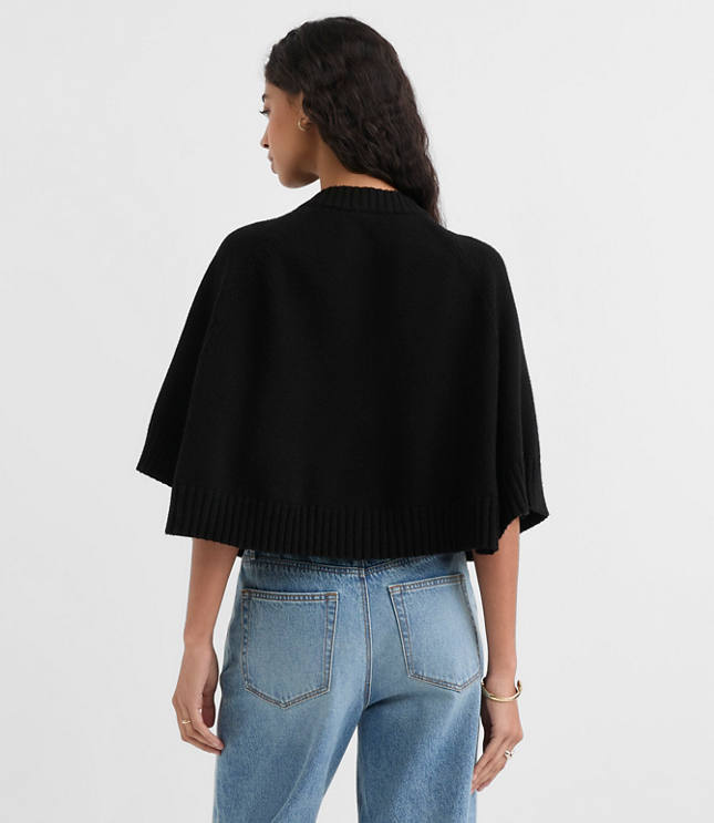 Button Cape Sweater