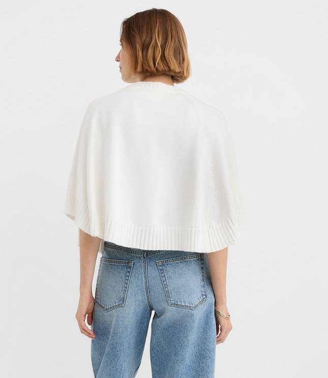 Button Cape Sweater
