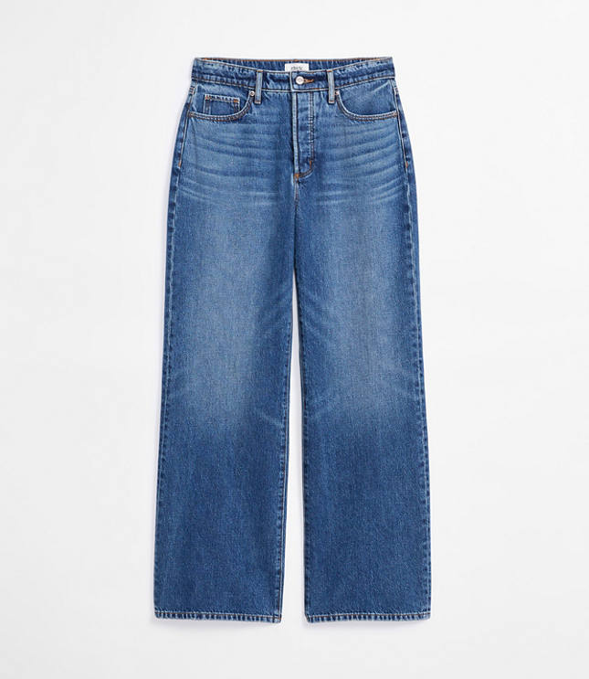 Rivete Tall High Rise Wide Leg Jeans in Echo Wash