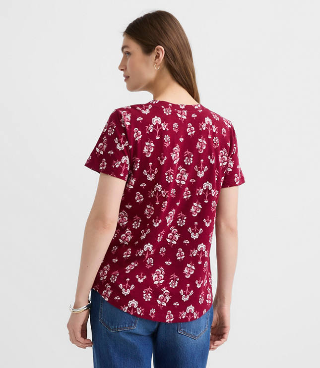 Floral Everyday V-Neck Tee