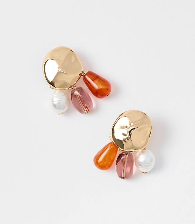 Pearlized Molded Statement Earrings