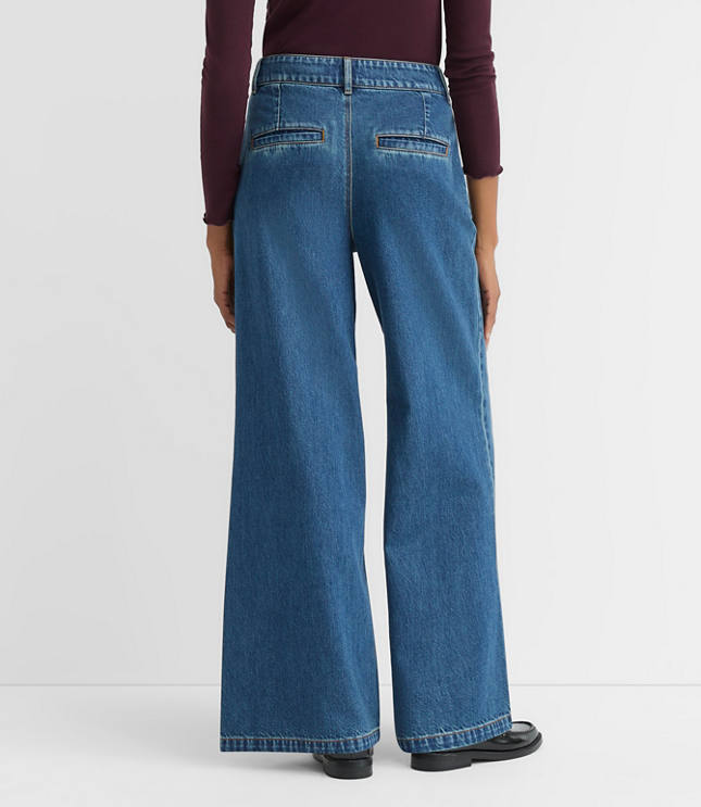 Tall Curvy High Rise Trouser Jeans in Vintage Mid Wash