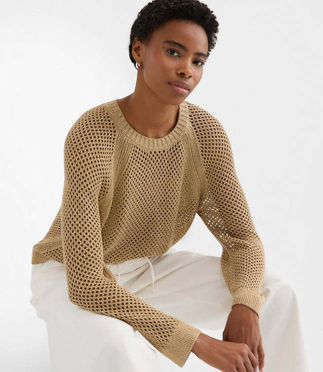 Metallic Mesh Stitch Sweater
