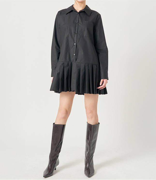 English Factory Colorblocked Shirtdress