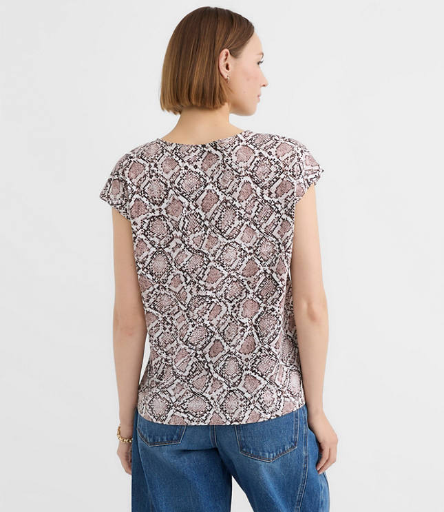 Snake Print Modern Wedge Tee