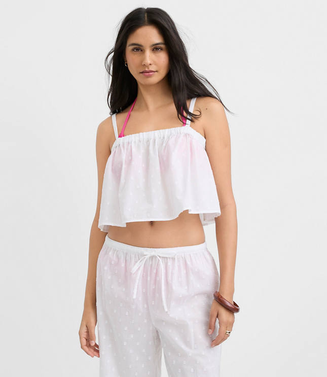 LOFT Beach Clip Dot Tank Top