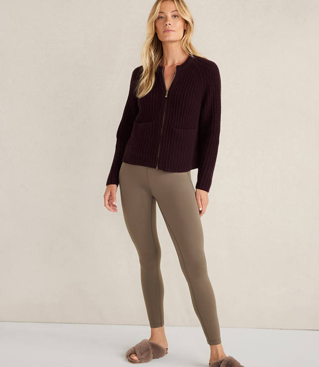 Haven Well Within Cashmere Zip Front Bomber Jacket