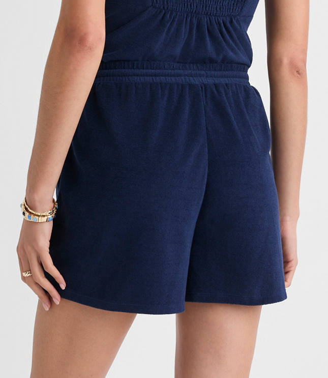 LOFT Beach Beaded Terry Drawstring Shorts carousel Product Image 3