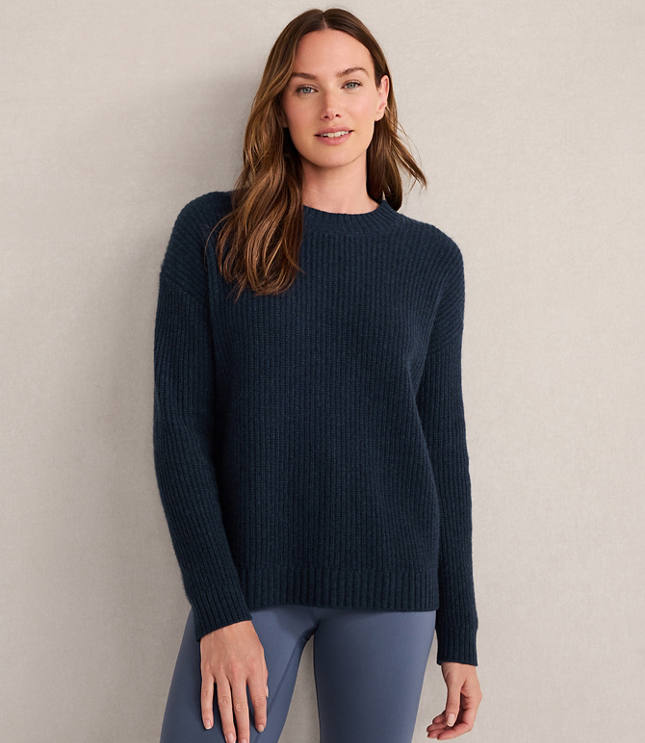 Haven Well Within Cashmere Shaker Stitch Crewneck Sweater