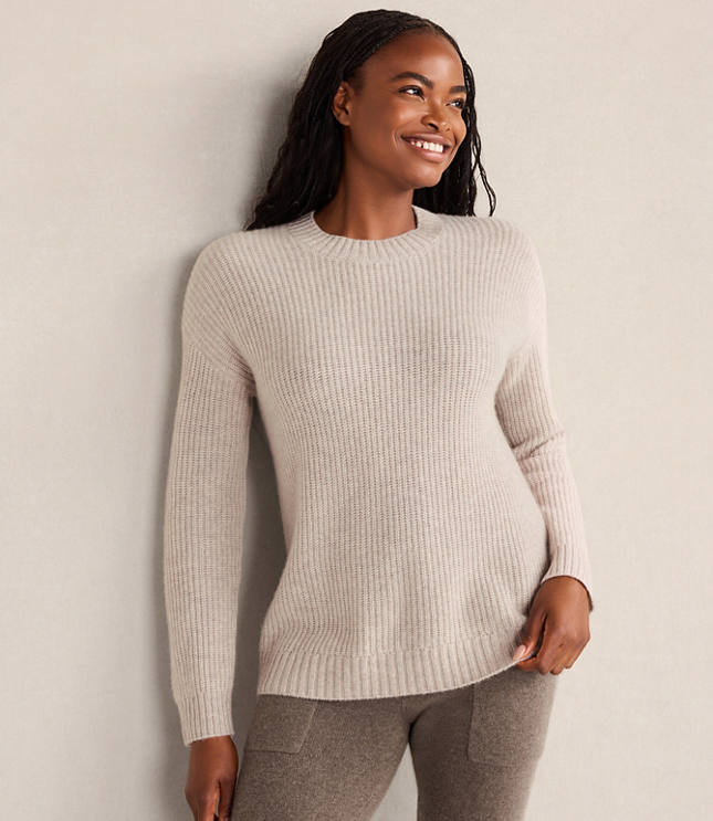 Haven Well Within Cashmere Shaker Stitch Crewneck Sweater