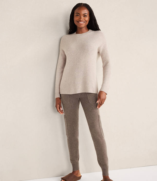 Haven Well Within Cashmere Shaker Stitch Crewneck Sweater
