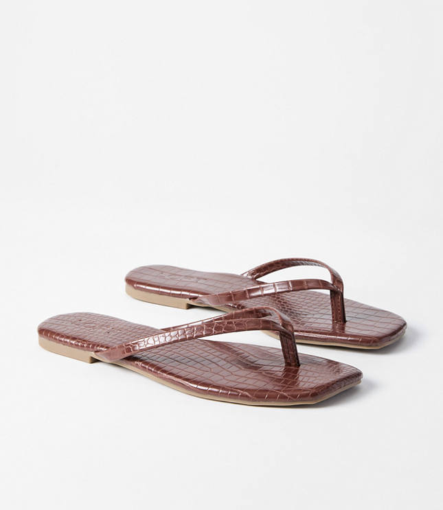 Square Toe Flip Flops